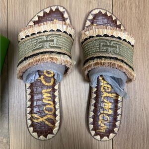 Sam Edelman sz 7 Raffia slides sandals